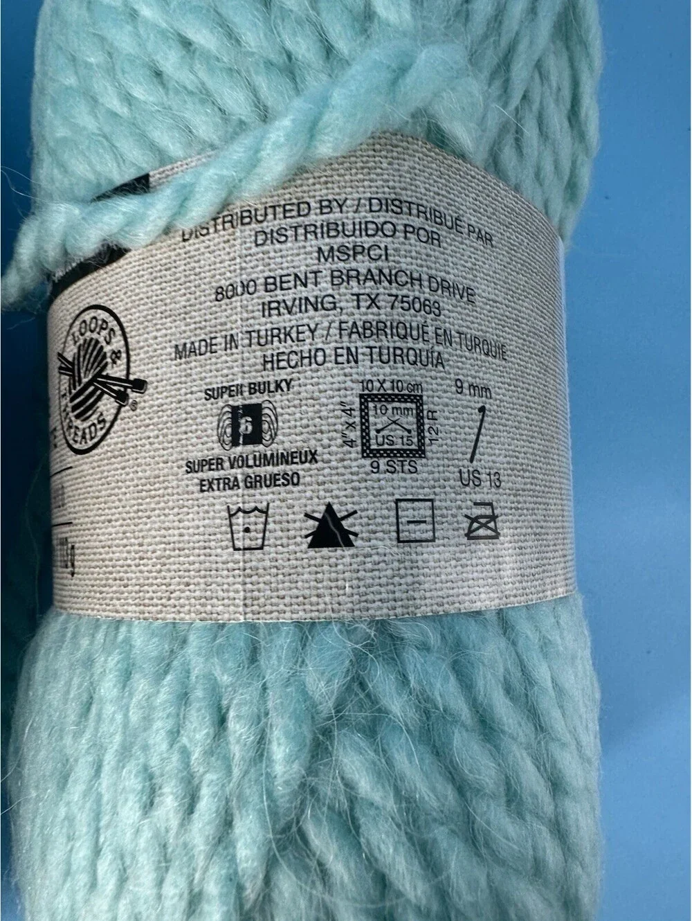 Loops & Threads Lush Alpaca Yarn Lot 4 Skeins + Started Project LA-20 Turquoise